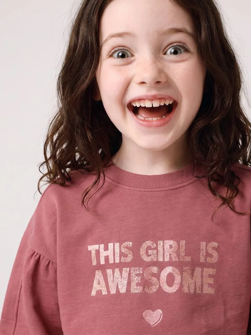 Vertbaudet Sweatshirt Mädchen, Malve, – Produktbild 2 von 4