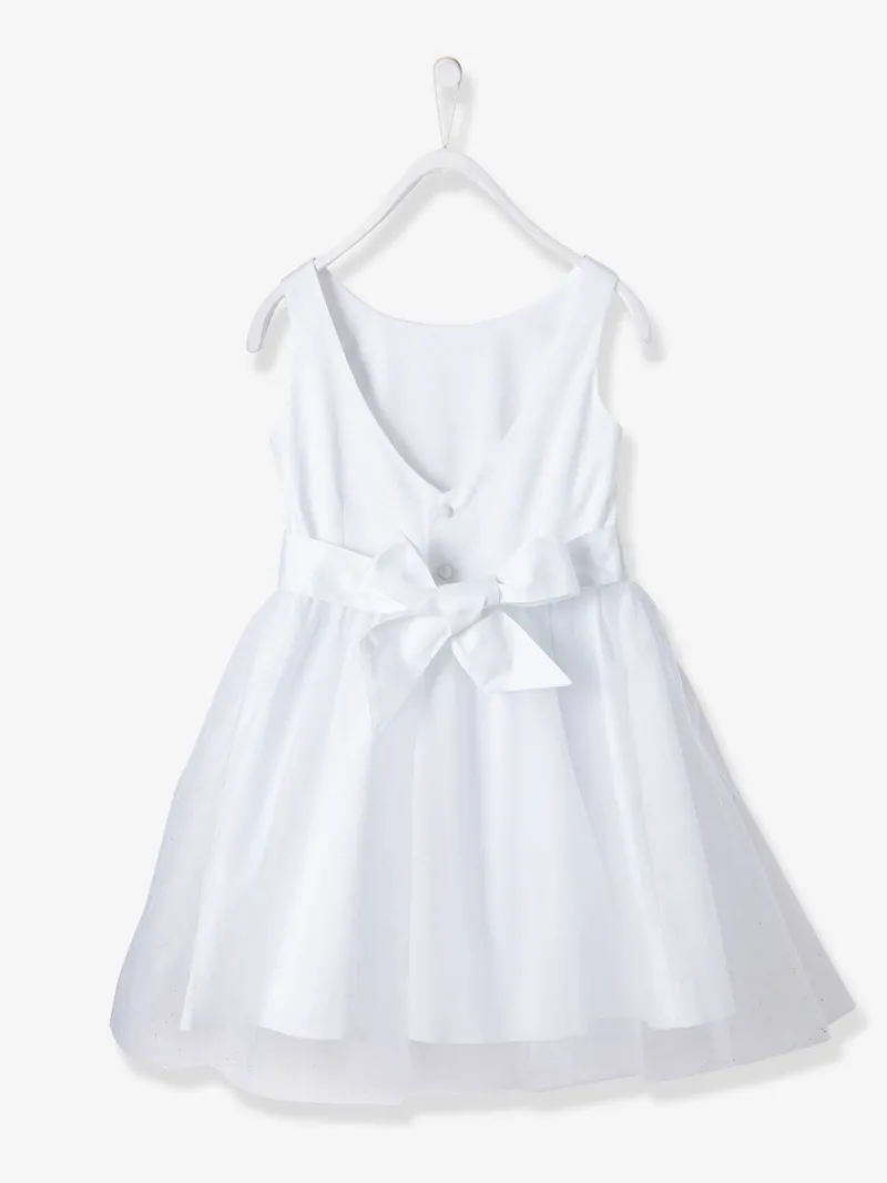 Vertbaudet Festliches Mädchenkleid, Weiß, – Produktbild 3 von 4