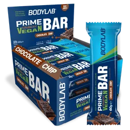 Bodylab24 Prime Crunchy Vegan Bar - 12x60g - Chocolate Chip – Produktbild 1 von 1