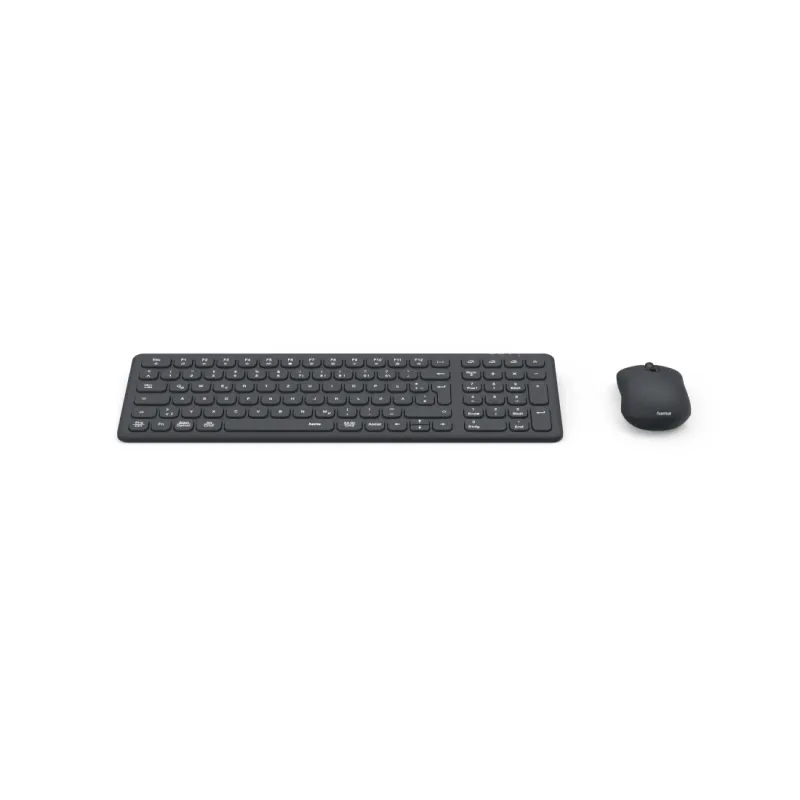 Hama Hama Multi-Device-Tastatur-Maus-Set "WKM-300", kabellos, Funkt/BT, SW, QWERTZ DE – Produktbild 2 von 6