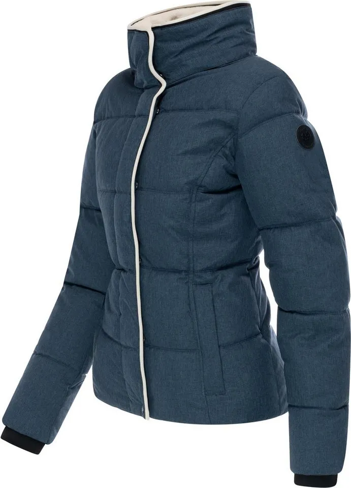 ragwear ragwear Winterjacke Gleama Melange YOUMODO Wasserdichte Steppjacke mit abnehmbarer Kapuze, Blau, – Produktbild 1 von 5