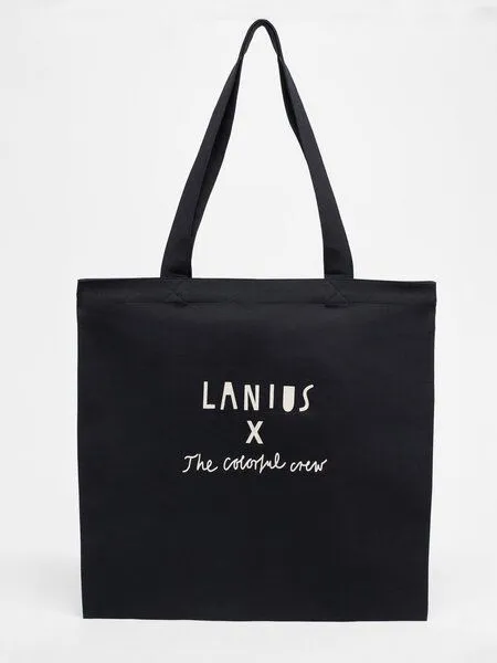 LANIUS LANIUS Statementtasche (GOTS) aus Bio-Baumwolle, Black, – Produktbild 3 von 4