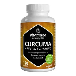 vitamaze Vitamaze Kurkuma+Piperin+Vitamin C vegan Kapseln – Produktbild 1 von 1