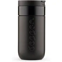 Dopper Dopper Thermobecher Travel Mug 300ml, 400ml - Auflaufsicher, kohlensäurehaltige Getränke, 6 Stunden warm / 20 kalt, Blazing black (schwarz), – Produktbild 1 von 1