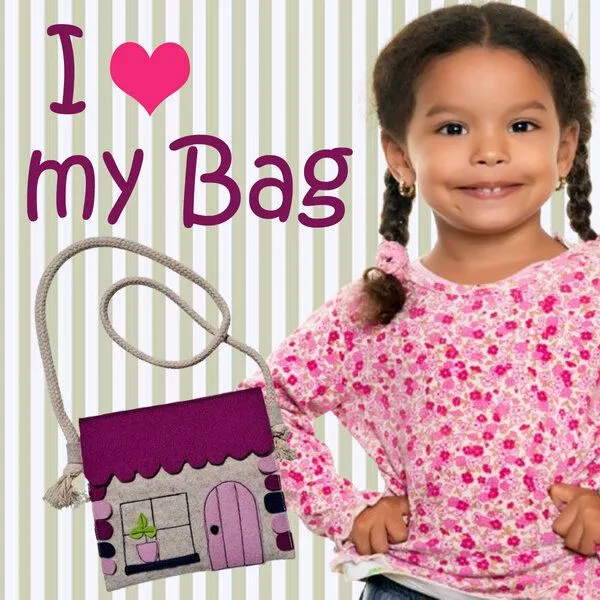 Frida Frida Kindertasche Haus beige WOLLFILZ – Produktbild 3 von 3