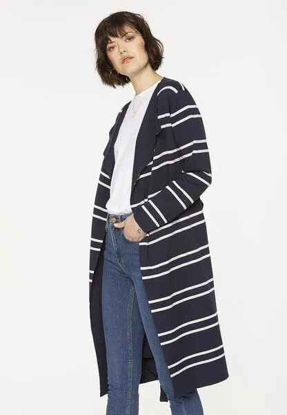 ARMEDANGELS ARMEDANGELS SEVAAL STRIPES - Damen Longcardigan aus Bio-Baumwolle, Navy-off white, – Produktbild 1 von 4