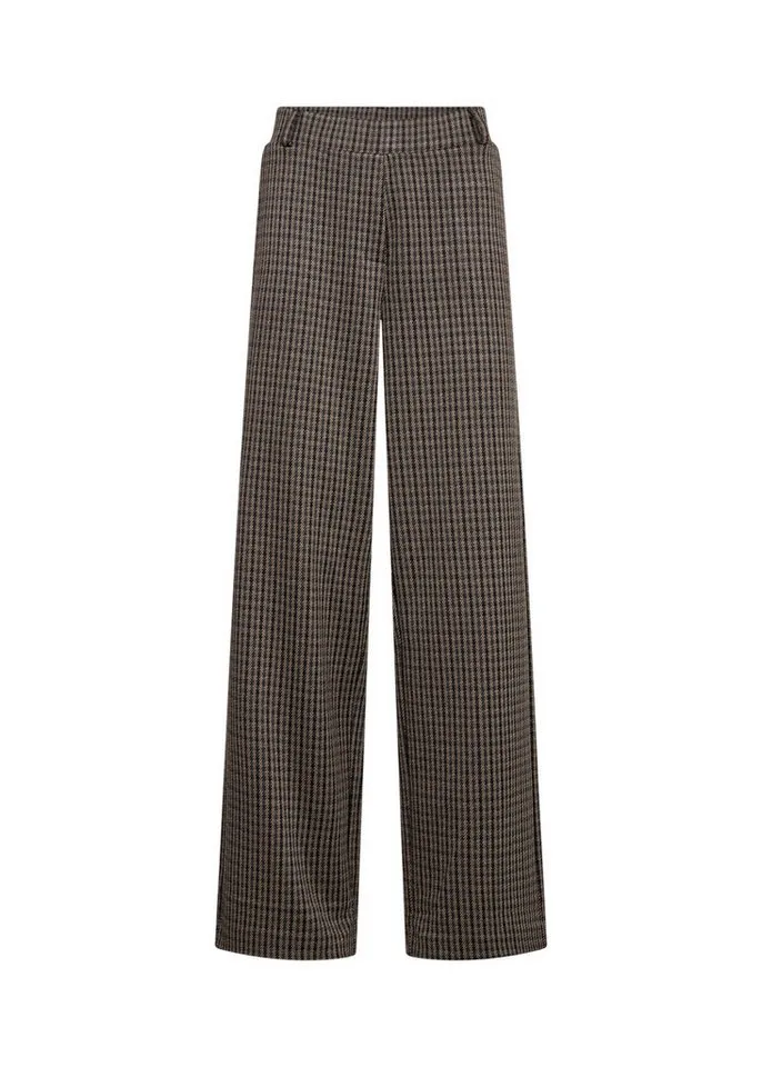 soyaconcept Palazzohose - Elegante Hose mit weitem Bein und Karomuster für Damen, Braun, – Produktbild 1 von 4