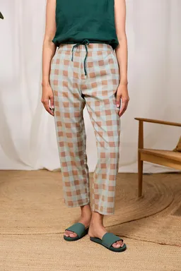 TWOTHIRDS TWOTHIRDS Damen vegan Hose Waikane Bicolour Checks – Produktbild 1 von 1