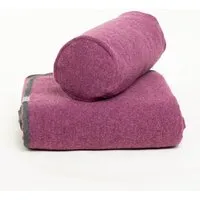 nahtur design nahtur-design Nackenrolle und warme Lodendecke im Set | Kuschelset, Beere/schwarz (lila), – Produktbild 1 von 1