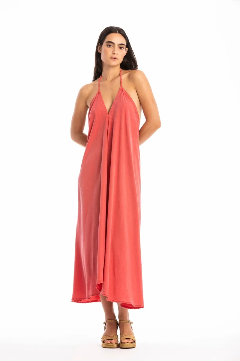 RAVENS VIEW IBIZA RAVENS VIEW IBIZA Damen vegan Kleid Milena Clay Rot, Hellrot, – Produktbild 2 von 2