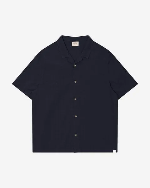 MATONA Matona Kurzärmeliges Hemd | Bowling Shirt | aus Bio-Baumwolle | GOTS-zertifiziert, Navy, – Produktbild 3 von 3