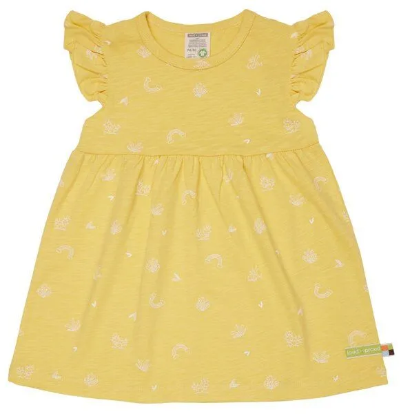 loud + proud loud + proud Babys & Kinder Kleid Slub Jersey, GOTS-zertifiziert, Gold, – Produktbild 1 von 2