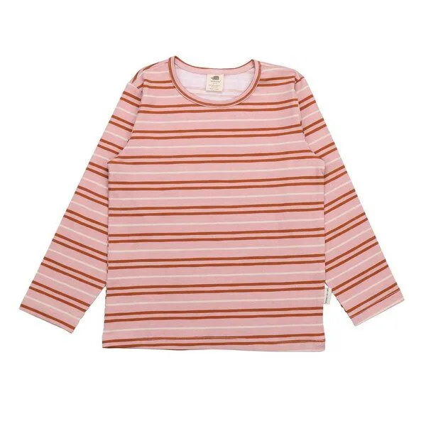 Walkiddy Walkiddy Kinder Langarmshirt GOTS zertifiziert – Bio-Baumwolle, Rosa gestreift, weich & bequem, Rosa, – Produktbild 1 von 3