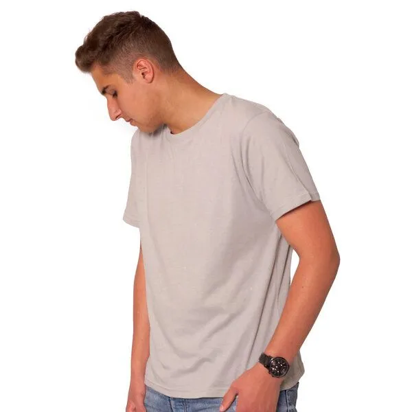 HANDGEDRUCKT HANDGEDRUCKT RESTPOSTEN "Nautilus" Männer T-Shirt, Lightgrey, – Produktbild 2 von 2