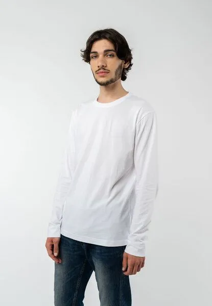 MELA MELA Basic Langarmshirt Style JERIN aus 100% Bio-Baumwolle, Weiss, – Produktbild 1 von 4