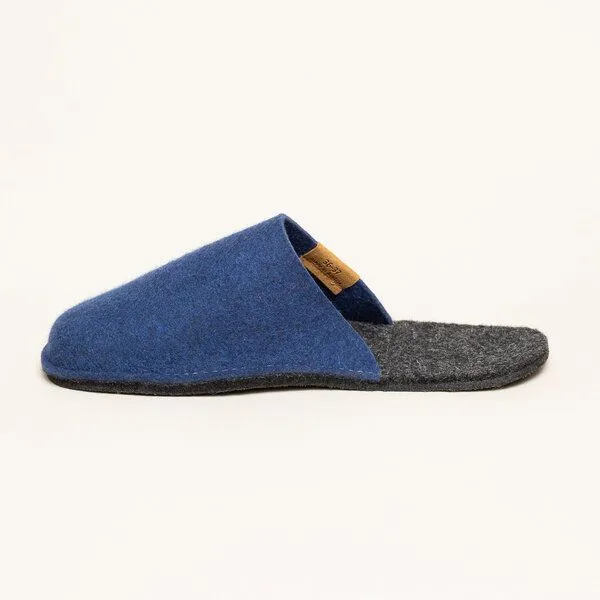 Magicfelt Magicfelt Filz-Pantoffel Magic Travel aus 100% recycelter Schurwolle für Damen & Herren, Blau, – Produktbild 4 von 5