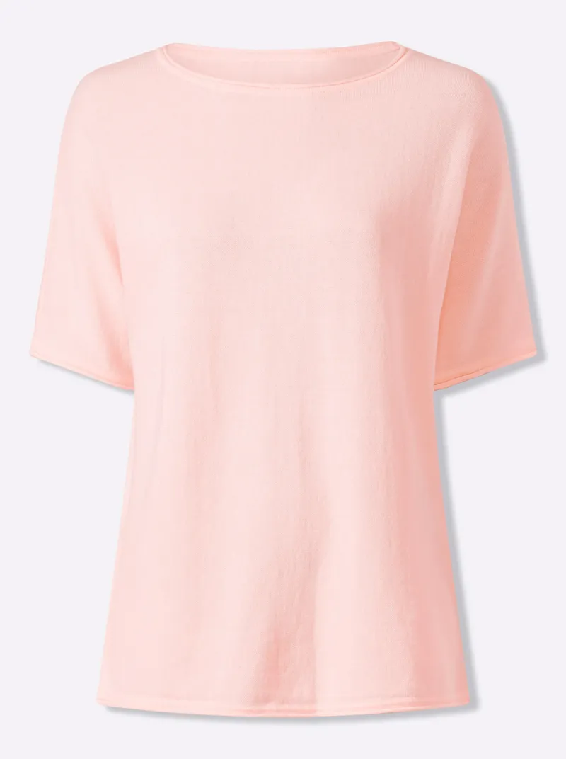 heine Kurzarmpullover hellrosé, Hellrosé, – Produktbild 2 von 2