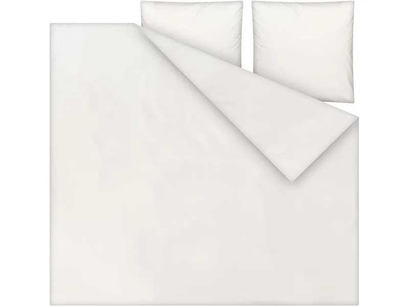 MELA Perkal Bettwäsche Set MAJULI | von MELA | Fairtrade & GOTS zertifiziert, Naturweiss, – Produktbild 1 von 4