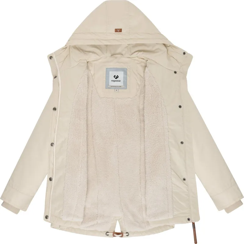 ragwear ragwear Winterjacke Parkker Warm YOUMODO Winter Parka mit kuscheligem Teddy-Innenfutter, Beige|braun, – Produktbild 1 von 5
