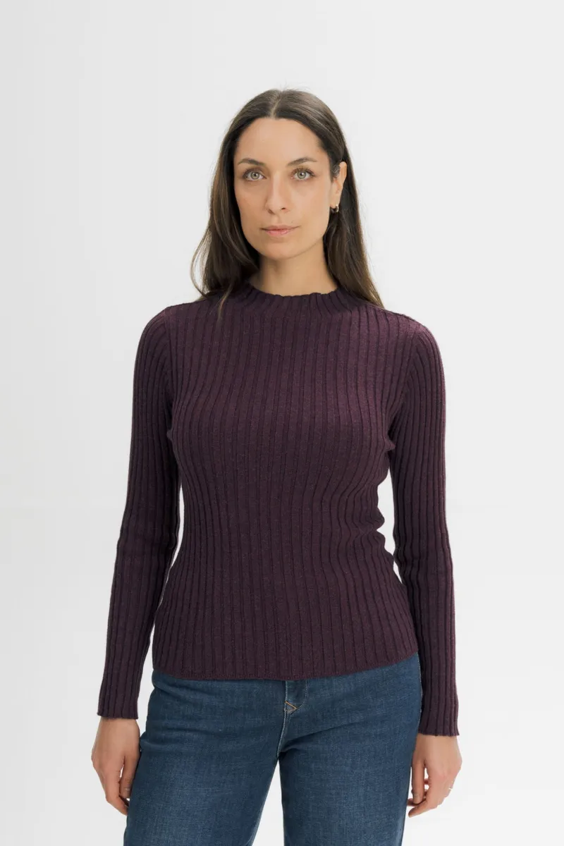 MELA MELA Damen vegan Strickpullover Namari, Violett, – Produktbild 2 von 2