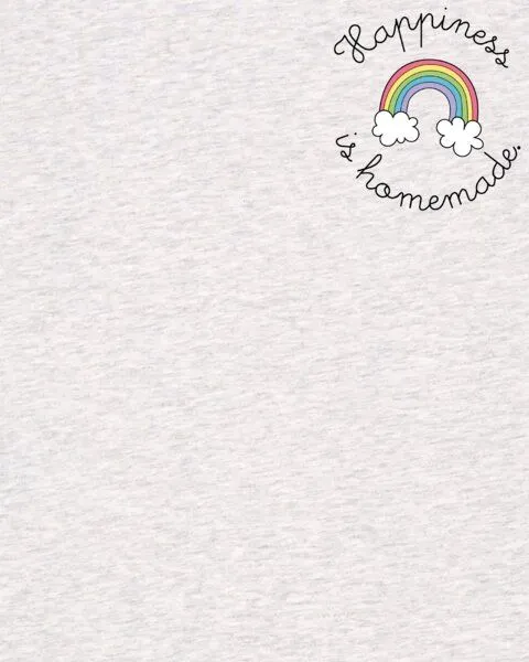 watapparel watapparel T-Shirt Frauen Happiness is homemade, Cool heather grey, – Produktbild 3 von 3