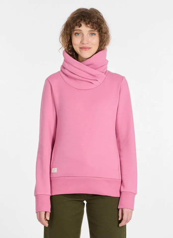 ragwear ragwear Sweatshirt ANABETH mit hohem Stehkragen, aus Baumwolle und Polyester, in Sweatware, Rosa, – Produktbild 1 von 2