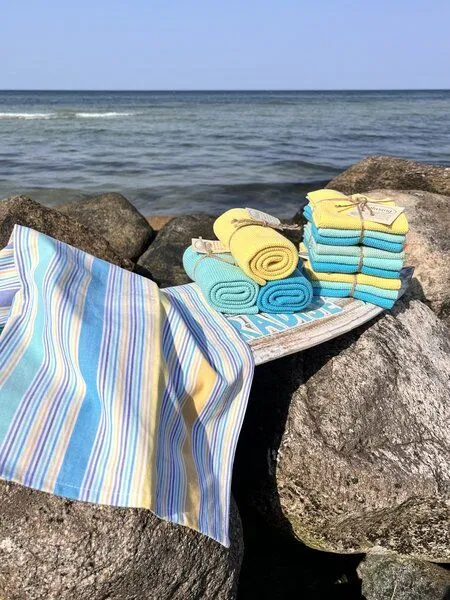 Solwang Design Solwang Design 2er-Set Geschirrtücher aus 100% Biobaumwolle, 70 x 50 cm, Beach mix, – Produktbild 3 von 3