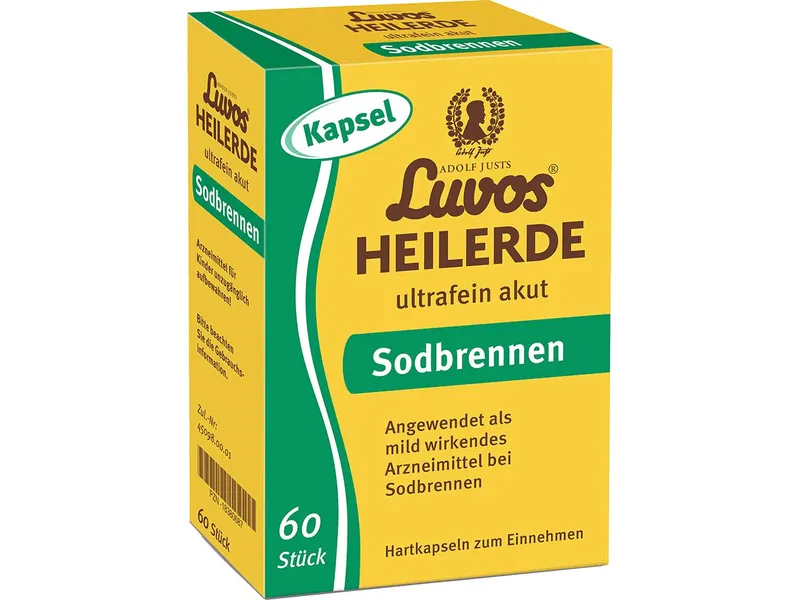 Luvos Luvos Heilerde-Kapseln für Sodbrennen, ultrafein akut, 60 Stk. – Produktbild 1 von 1