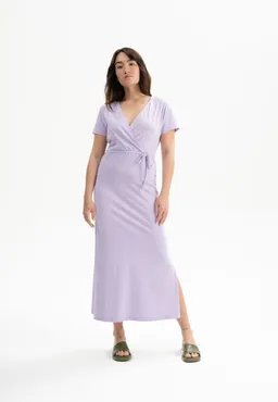 MELA MELA Damen vegan Kleid V-Ausschnitt Shreoshi Crocus – Produktbild 1 von 1