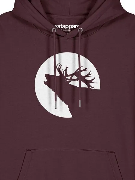 watapparel watapparel Hoodie Unisex Röhrender Hirsch, Red brown, – Produktbild 3 von 4