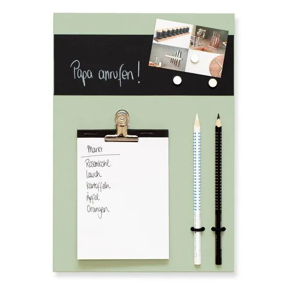klotzaufklotz klotzaufklotz Memoboard Mini Linoleum, Blassgrün, – Produktbild 1 von 4