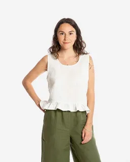 MATONA Matona Ärmelloses Top | Gathered Top | aus Leinen – Produktbild 1 von 1