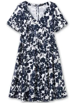 sheego Cocktailkleid marine-gemustert – Produktbild 1 von 1