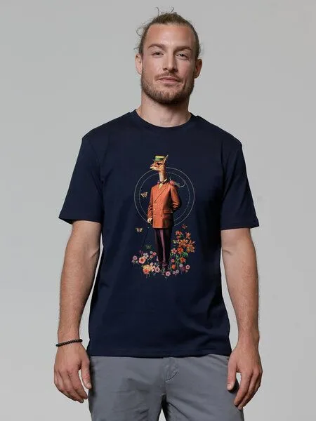 watapparel watapparel T-Shirt Unisex Fancy Llama, French navy, – Produktbild 2 von 3