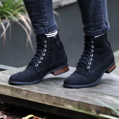 Fairticken Fairticken Gefütterte Damen Stiefel MAIRAN in Wildlederoptik, Schwarz, – Produktbild 2 von 4
