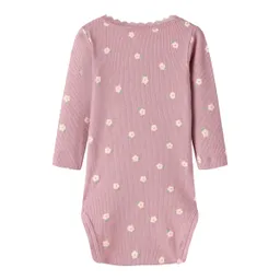 name it Name It Body langarm Blumen Rippqualität – Produktbild 1 von 1