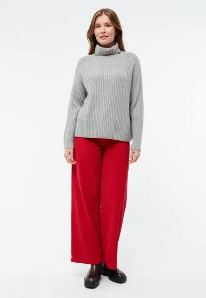 Givn Berlin Givn Berlin Strickpullover GBCASSIA mit Rollkragen aus recyceltem Wollgemisch, Mid grey, – Produktbild 2 von 4