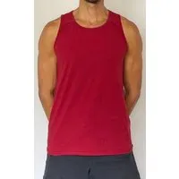 M23 M23 Herren Tank Top Bio-Baumwolle, Modell "Kobe", Rot, – Produktbild 2 von 4