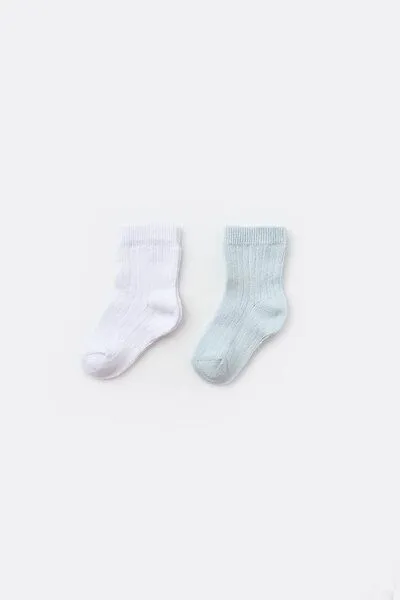 Biorganic Biorganic Basic Socken gemustert 2er Pack, Blauweiß(blau), – Produktbild 1 von 4