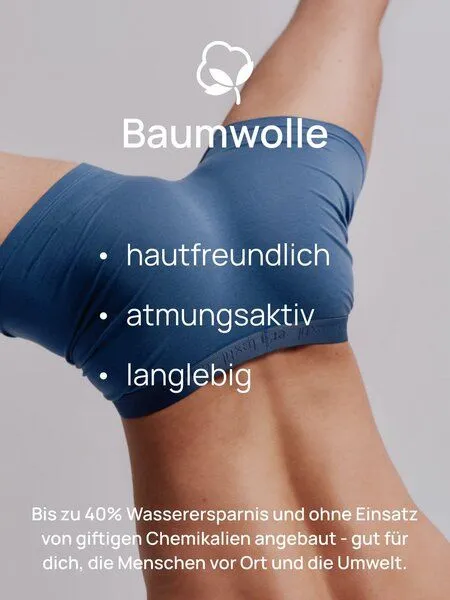 erlich textil erlich textil Andi Tennis Socken 3er Pack aus Bio-Baumwolle, Weiß/knallblau, – Produktbild 5 von 5