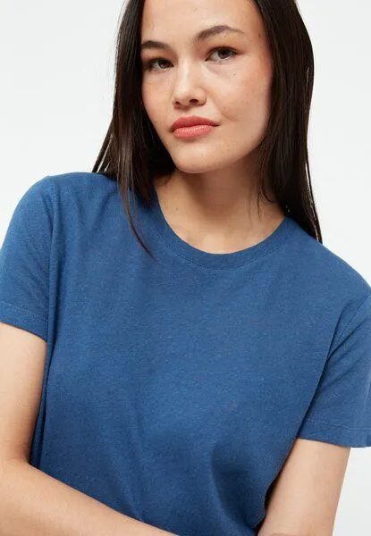 Givn Berlin Givn Berlin T-Shirt GBJULIA aus Baumwoll-Leinen Mix, Blazing blue (linen), – Produktbild 4 von 5