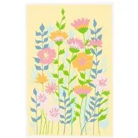 El Puente El Puente Grußkarte aus Papier in Gelb mit Blumen-Motiv | Fair Trade & Handmade aus Indien – Produktbild 1 von 1