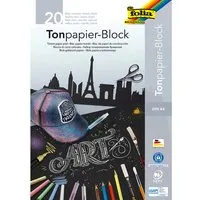 folia folia Tonpapier schwarz, DIN A4, 20 Blatt – Produktbild 1 von 1