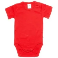 Leela Cotton Leela Cotton Baby Kinder Body Kurzarm Bio-Baumwolle Rippjersey 2006, 3 er pack ziegelrot, – Produktbild 1 von 1