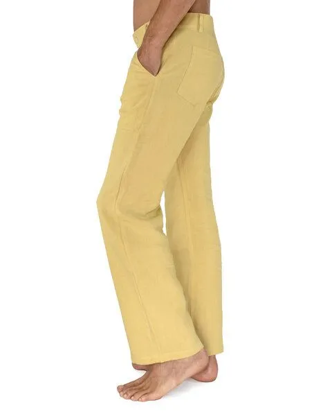 SCHAZAD Leinenhose APPROVAL STONEWASHED von SCHAZAD, Senf, – Produktbild 3 von 3