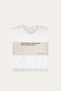 KnowledgeCotton Apparel KnowledgeCotton Apparel Herren vegan 3er-Pack T-Shirts Regular-Passform V-Ausschnitt, Strahlend Weiß – Produktbild 1 von 1