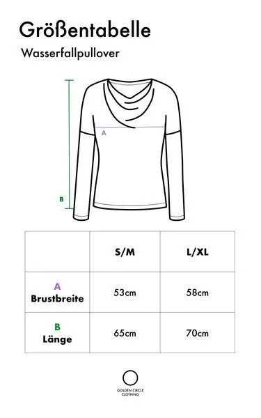 Golden Circle Clothing Golden Circle Clothing Wasserfallpullover aus Viskose, Blau, – Produktbild 2 von 2