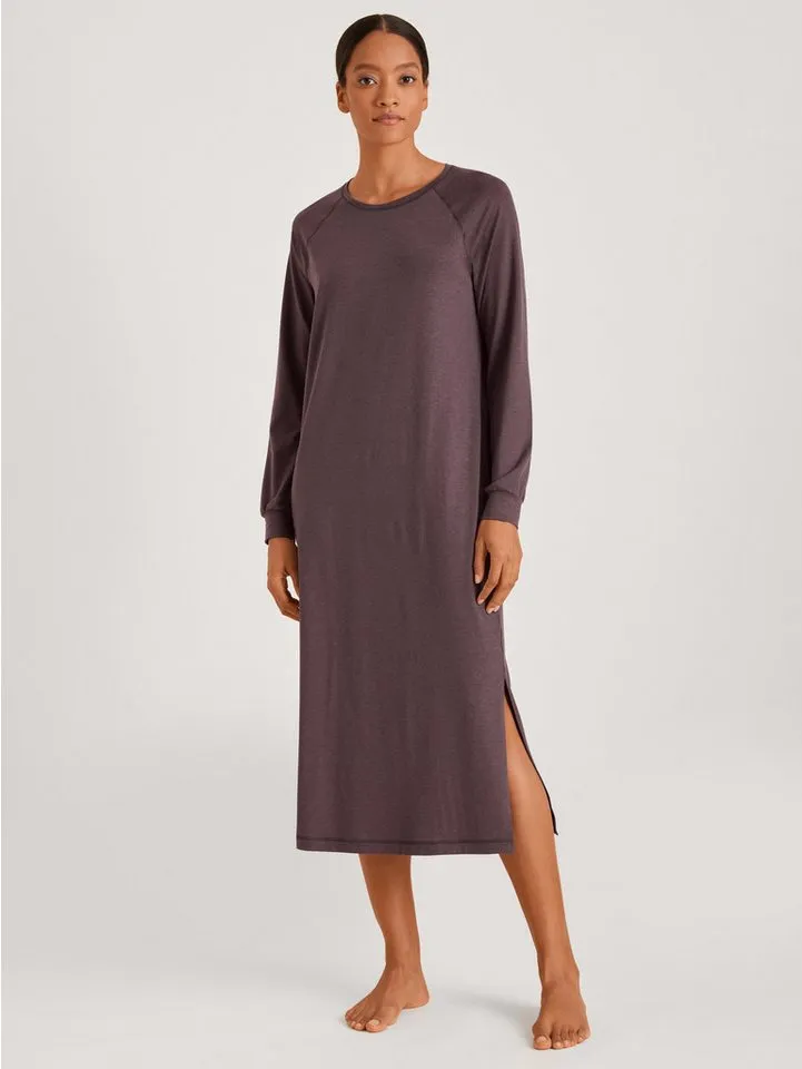 CALIDA CALIDA Nachthemd DEEPSLEEPWEAR Warming Damen (1-tlg) 120cm Länge, weich, feuchtigkeitsregulierend, wärmend, Lila, – Produktbild 3 von 5