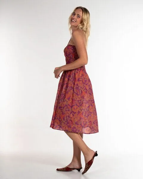 Alma & Lovis Alma & Lovis 2 in 1: Print-Kleid und -Rock aus Bio-Baumwoll-Batist | Phoenix Skirt Dress, Viola (pink-lila), – Produktbild 4 von 4