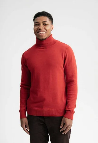 MELA Feinstrick Rollkragenpullover KANJA | von MELA | Fairtrade & GOTS zertifiziert, Granatapfel, – Produktbild 1 von 4